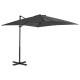 Parasol avec base portable 2,5 x 2,5 cm anthracite helloshop26 02_0008045 