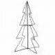  Arbre de Noël cône 160 LED d'intérieur/d'extérieur 78x120 cm 