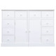 Buffet avec 10 tiroirs blanc 113 x 30 x 79 cm bois 