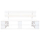 Banc de jardin meuble de patio d'extérieur terrasse palette de jardin bois blanc helloshop26 02_0011835 