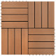 Carreaux de terrasse 22 pcs 30 x 30 cm 2 m² wpc - Couleur au choix Marron