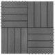 Carreaux de terrasse 22 pcs 30 x 30 cm 2 m² wpc - Couleur au choix Gris