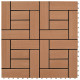 Carreaux de terrasse 22 pcs 30 x 30 cm 2 m² wpc - Couleur au choix Marron