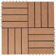 Carreaux de terrasse 22 pcs 30 x 30 cm 2 m² wpc - Couleur au choix Teck