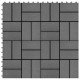 Carreaux de terrasse 22 pcs 30 x 30 cm 2 m² wpc - Couleur au choix Gris