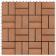 Carreaux de terrasse 22 pcs 30 x 30 cm 2 m² wpc - Couleur au choix Teck