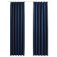Rideaux occultants avec crochets 2 pcs 140x245 cm - Couleur au choix Bleu