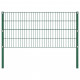 Panneau de clôture avec poteaux Fer 3,4 x 0,8 m Vert 