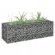 Jardinière à gabion acier galvanisé 90x30x30 cm 