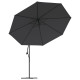 Parasol déporté avec mât en aluminium 350 cm noir helloshop26 02_0008482 