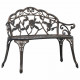 Banc de bistrot 100 cm bronze aluminium coulé 