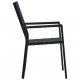 Chaises de jardin noir pehd aspect de bois - Nombre de chaises au choix 