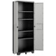 Armoire de rangement avec étagères gear noir et gris 182 cm 