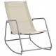 Chaise à bascule de jardin 95x54x85 cm textilène - Couleur au choix Crème