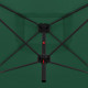 Parasol double avec mât en acier 250 x 250 cm Vert 