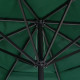 Parasol d'extérieur avec mât en aluminium 600 cm Vert 