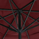 Parasol d'extérieur avec mât en aluminium 600 cm Bordeaux 