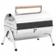 Barbecue au charbon portable acier inoxydable grilles doubles 