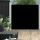 Auvent latéral rétractable de patio 170x300 cm - Couleur au choix Noir