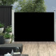 Auvent latéral rétractable de patio 100x500 cm - Couleur au choix Noir