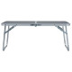 Table pliable de camping gris aluminium 60x40 cm 