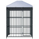 Chenil extérieur cage enclos parc animaux chien d'extérieur avec toit pour chiens 150 x 150 x 210 cm helloshop26 02_0000323 