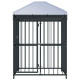 Chenil extérieur cage enclos parc animaux chien extérieur avec toit pour chiens 120 x 120 x 150 cm  