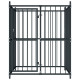 Chenil extérieur cage enclos parc animaux chien extérieur pour chiens 120 x 120 x 150 cm noir  02_0000461 