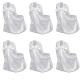 Housses de chaise pour banquet de mariage 12 pcs blanc 