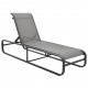 Chaise longue aluminium et textilène 