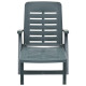 Transat chaise longue bain de soleil lit de jardin terrasse meuble d'extérieur pliable plastique vert helloshop26 02_0012880 