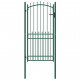 Portail de clôture avec pointes acier 100x200 cm vert 