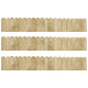 Rouleaux de bordure 3 pcs 120 cm bois de pin imprégné - Couleur au choix Bois-clair