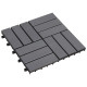 Carreaux de terrasse 30pcs délavage gris 30x30 cm acacia solide 