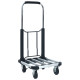 Chariot de transport pliable 150 kg aluminium argenté 