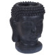 Pot à fleurs figurine de bouddha 25x26x35 cm anthracite 