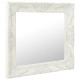 Miroir mural style baroque 60x60 cm blanc 