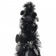 Sapin de Noël artificiel escamotable Noir 180 cm PET 