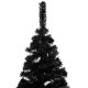 Sapin de Noël artificiel avec support Noir 150 cm PVC 