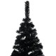 Sapin de Noël artificiel avec support Noir 180 cm PVC 