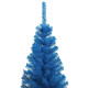 Sapin de Noël artificiel avec support Bleu 150 cm PVC 