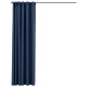 Rideau occultant d'aspect de lin avec crochets 290x245 cm - Couleur au choix Bleu