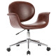 Chaise pivotante de bureau similicuir - Couleur au choix Marron