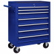 Chariot à outils d'atelier avec 7 tiroirs - Couleur au choix Bleu