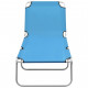 Chaise longue pliable acier et tissu - Couleur au choix 