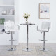 Tabourets de bar 2 pcs blanc similicuir 