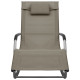 Transat chaise longue bain de soleil lit de jardin terrasse meuble d'extérieur textilène - Couleur au choix Taupe