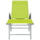 Transat chaise longue bain de soleil d'extérieur textilène et aluminium - Couleur au choix Vert