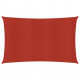 Voile d'ombrage 160 g/m² rouge 6x8 m pehd 