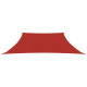 Voile toile d'ombrage parasol 160 g/m² 3/4 x 2 m pehd - Couleur au choix Rouge